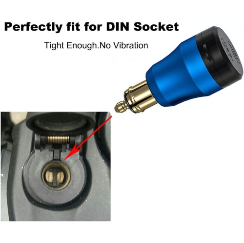 Chargeur Power Delivery DIN HELLA Powerlet en aluminium 30 W vers type C et adaptateur DIN USB 3.0 Quick charge pour moto étanche pour prise DIN de