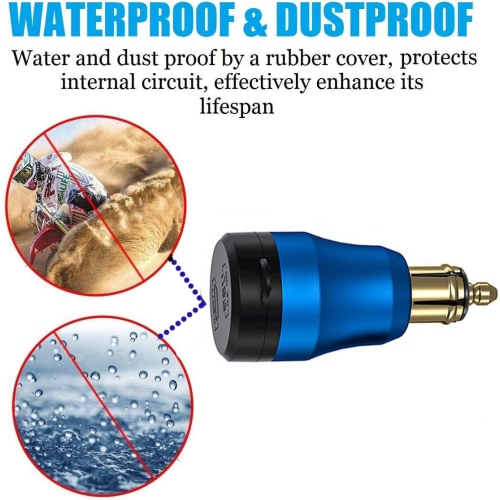 Chargeur Power Delivery DIN HELLA Powerlet en aluminium 30 W vers type C et adaptateur DIN USB 3.0 Quick charge pour moto étanche pour prise DIN de