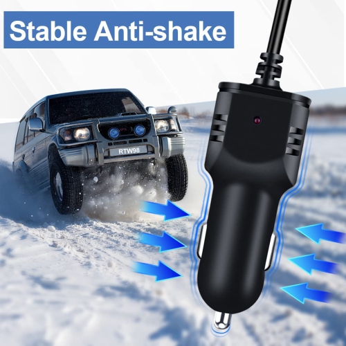 Dash Camera Car Charger, Micro USB and Mini USB Interfaces,Driving Recorders Power Cord 3.5m/11.5ft 12V/24V to DC5V 2A