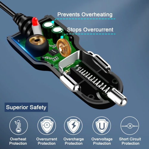 Chargeur de caméra de tableau de bord pour l’auto, interfaces mini USB et micro USB, cordon d’alimentation pour enregistreurs de type L pour