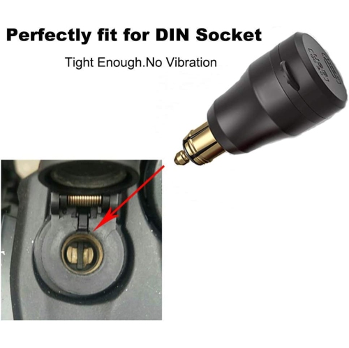 Chargeur Power Delivery DIN HELLA Powerlet en aluminium 30 W vers type C et adaptateur DIN USB 3.0 Quick charge pour moto étanche pour prise DIN de