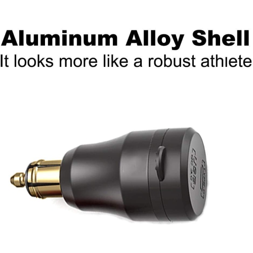 Chargeur Power Delivery DIN HELLA Powerlet en aluminium 30 W vers type C et adaptateur DIN USB 3.0 Quick charge pour moto étanche pour prise DIN de