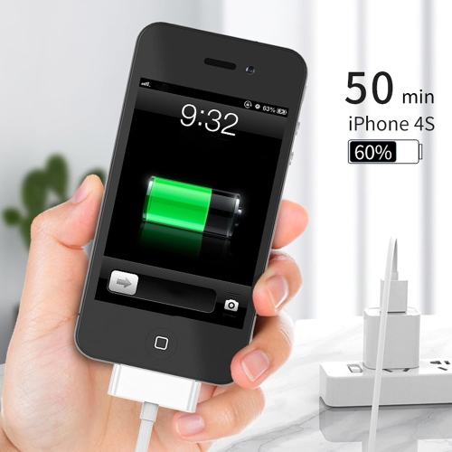 2-Pack 30-Pin Charger Cable Compatible for Old iPhone 4 4S 3G 3GS, iPad 1 2 3, iPod Touch, iPod Nano USB Fast Charge & Sync Charging Cord