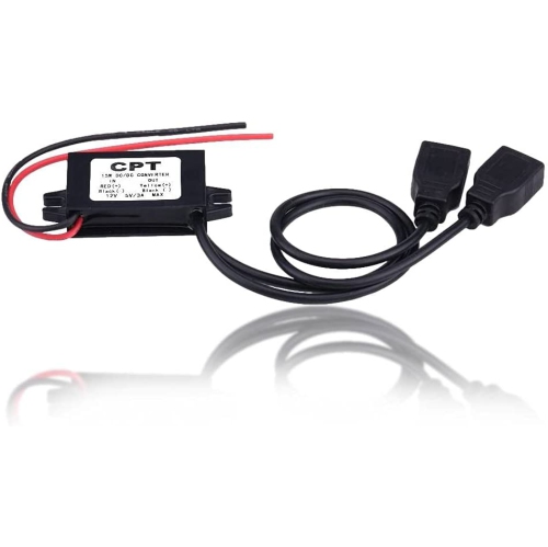 Dc To Dc Charger Converter, 3A DC 12V to DC 5V Dual USB Charger Adapter Converter Module Dual Power Adapter DC To DC Buck Converter Step Down Power