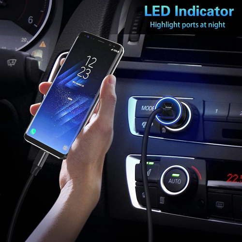 Car Charger,43W USB C Car Charger 2Pack PD Fast Charge [USB C +USB A ],Cigarette Lighter Adapter Work for iPhone 13 12 11 Pro Max Mini XR X 8 iPad