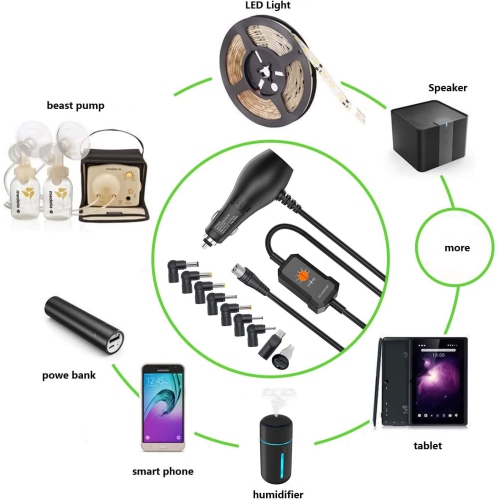 Adaptateur d’alimentation universel de 34 W c.c. pour l’auto avec port USB pour tire-lait; haut-parleurs; tablettes et appareils micro USB; sortie de