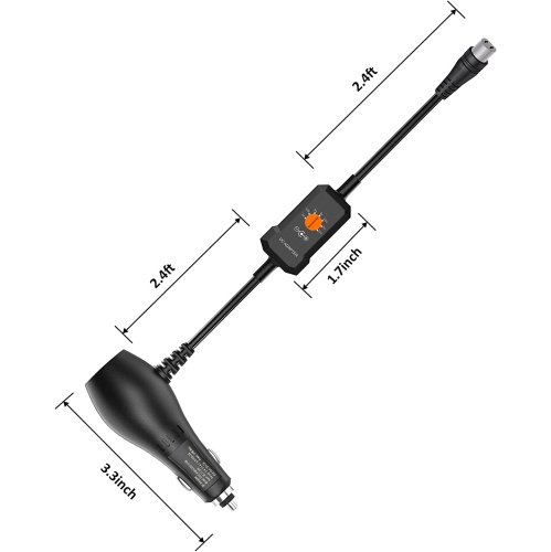 Adaptateur d’alimentation universel de 34 W c.c. pour l’auto avec port USB pour tire-lait; haut-parleurs; tablettes et appareils micro USB; sortie de