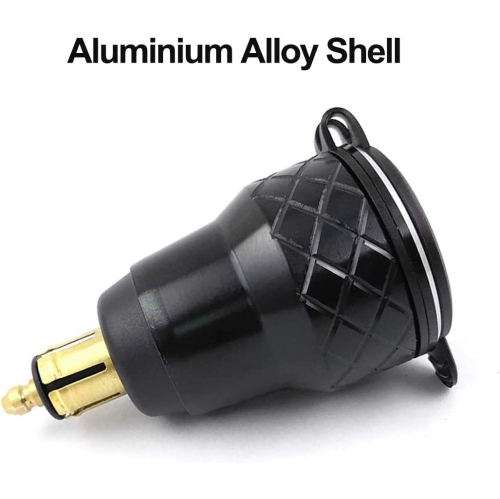 Adaptateur de moto en alliage d’aluminium DIN à double USB Chargeur de batterie rapide 3.0 DIN HELLA USB Powerlet Adaptateur en aluminium avec