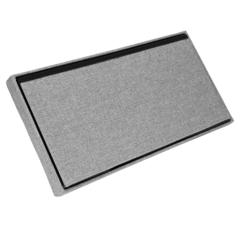 30" Folding Storage Ottoman Bench, Storage Chest/Footrest/Padded Seat, Poly Linen Storage Organizer