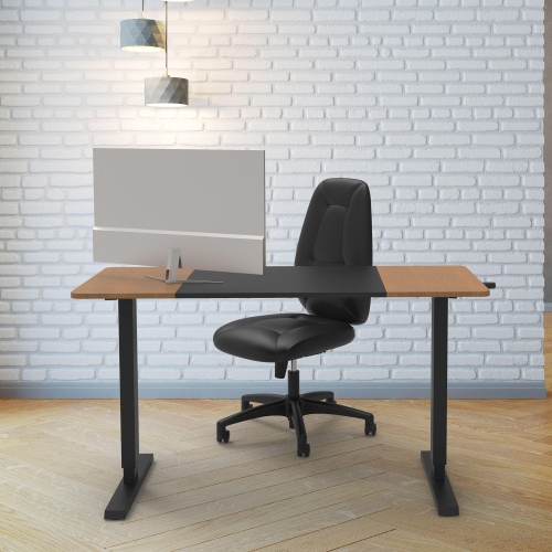 55"x23" All-in-One Standing Desk with Table Top, Height Adjustable Hand Crank Sit-Stand Computer Desk for Home Office Reading Working