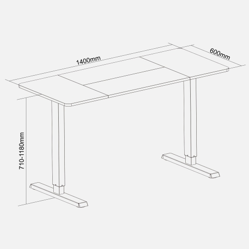 55"x23" All-in-One Standing Desk with Table Top, Height Adjustable Hand Crank Sit-Stand Computer Desk for Home Office Reading Working