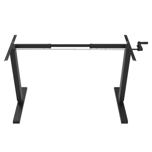 55"x23" All-in-One Standing Desk with Table Top, Height Adjustable Hand Crank Sit-Stand Computer Desk for Home Office Reading Working