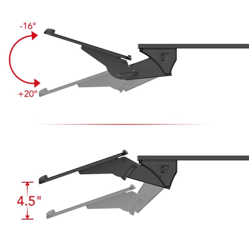Adjustable Under Desk Keyboard Tray, 26'' Extra Wide Sliding Drawer with Gel Wrist Pad | Ergonomic Height & Tilt Adjustment