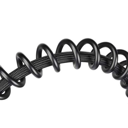 Robinet d'évier de cuisine avec pulvérisateur à ressort à poignée unique et eau froide et chaude, noir mat - LIVINGbasics®