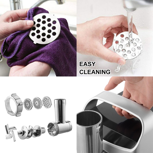 Electric Meat Grinder with Sausage Stuffer Maker, Max 3000W Stainless Steel Food Processor Veggies Shredder