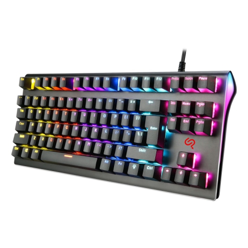 87 Keys RGB LED Backlit Mechanical Gaming Keyboard with 9 Lighting Modes for Windows PC/MAC games