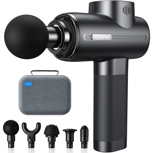 RENPHO Massage Gun Deep Tissue, Percussion Massager Guns Handheld with Case for Home Office Workout Foot Back Neck Message, Muscle Massagers 3200rpm Rechargeable Battery