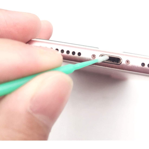 100 Pack Phone Charge Port Cleaning Tool kit,Bendable Mini Soft Round Brushes Cleaner Compatible with iPhone 11 Pro Speaker Tablet Camera Laptop