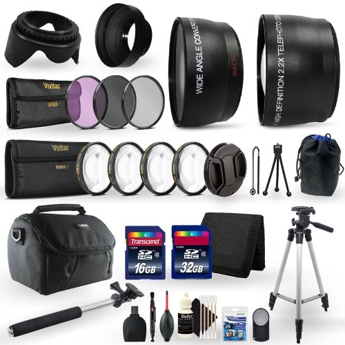 Trousse d’accessoires de 48 Go pour appareil photo reflex numérique D7100 de Nikon