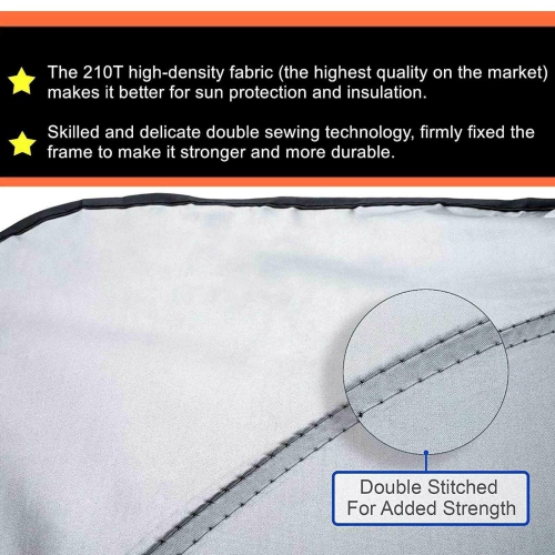 59” x 31” Car Windshield Sun Shade - Blocks UV Rays Sun Visor Protector [1-Pack]