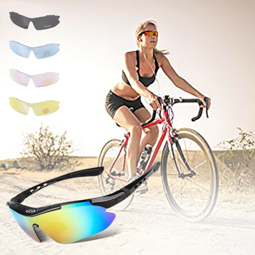 Sports Glasses with 5 Interchangeable HD Lenses-Anti Explosion