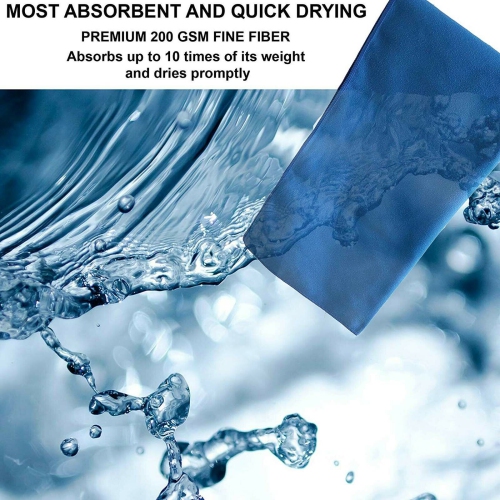 Ensemble de serviettes de bain en microfibre douce – serviette de 30 x 60 po + serviette de 14 x 22 po