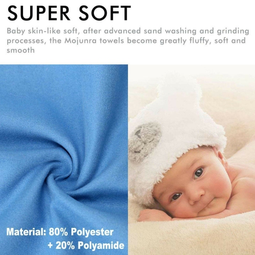 Ensemble de serviettes de bain en microfibre douce – serviette de 30 x 60 po + serviette de 14 x 22 po