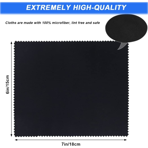 Microfiber Cleaning Cloths 20 Pack in Individual Vinyl Pouch, CKANDAY Glasses Cleaning Cloth for Eyeglasses Phone Screens Electronics Camera Lens