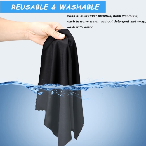 Microfiber Cleaning Cloths 20 Pack in Individual Vinyl Pouch, CKANDAY Glasses Cleaning Cloth for Eyeglasses Phone Screens Electronics Camera Lens