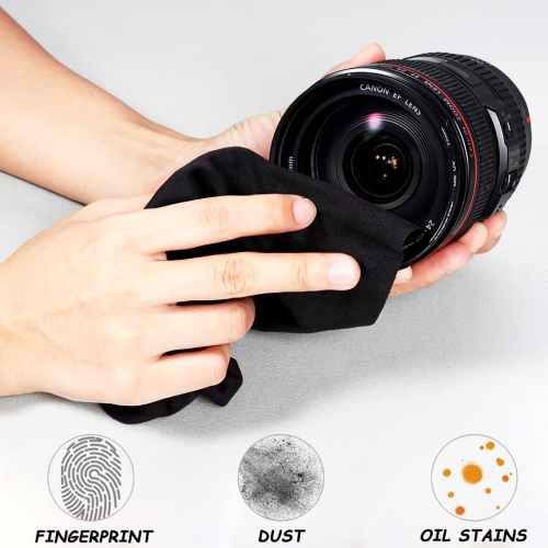 Microfiber Cleaning Cloths 20 Pack in Individual Vinyl Pouch, CKANDAY Glasses Cleaning Cloth for Eyeglasses Phone Screens Electronics Camera Lens