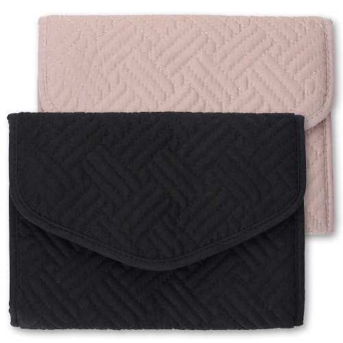 Lightweight Foldable Jewelry Bag Case with Zippered Pockets & Magnetic Closure