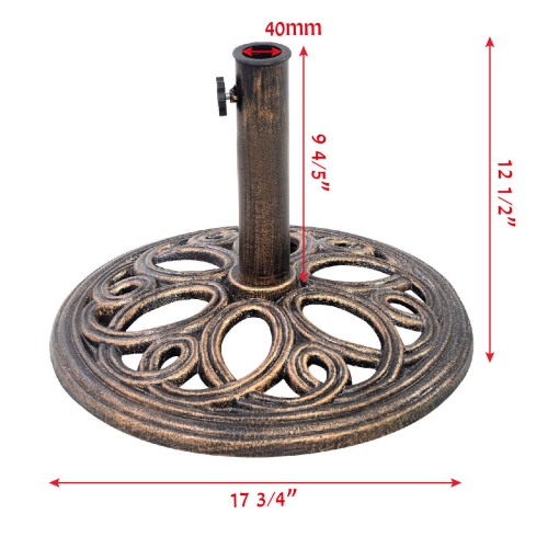 23-lbs 17 3/4 Inch Round Umbrella Base Stand