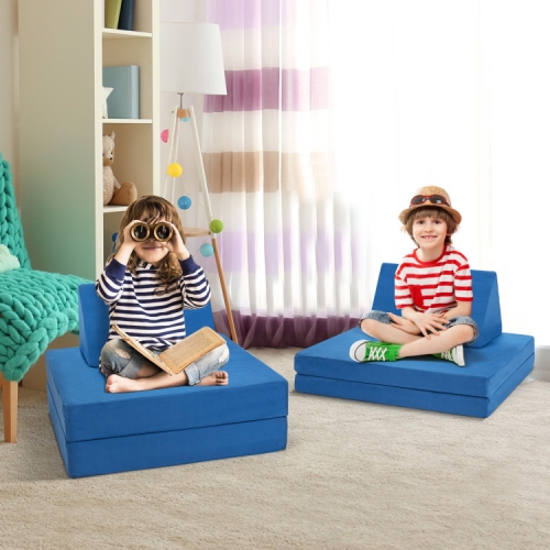 Canapé et canapé de jeu en mousse modulaire pour enfants – Ensemble de tapis et d'oreillers pliables pour garçons et filles