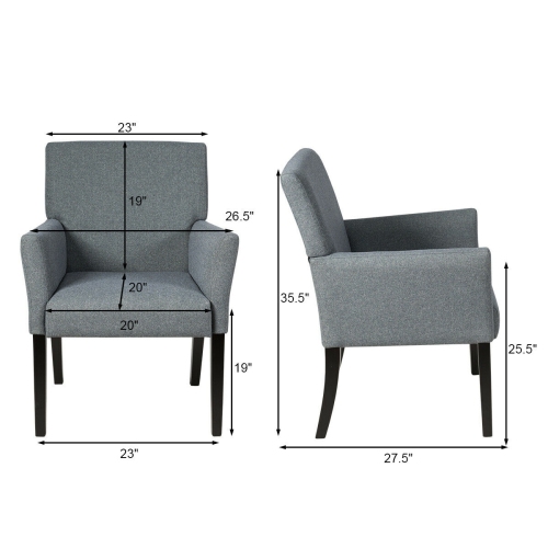 Comfortable Reception Chair with Arms for Guest or Waiting Room Seating