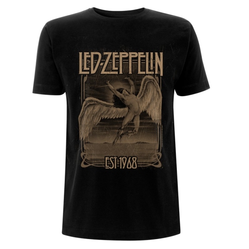 T-shirt à percussion DEL Zeppelin de Promuco – T-shirt noir délavé tombant, moyen