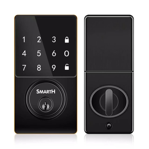 SmartH Smart Door Lock & Smart Lock Gateway Bundle - Black