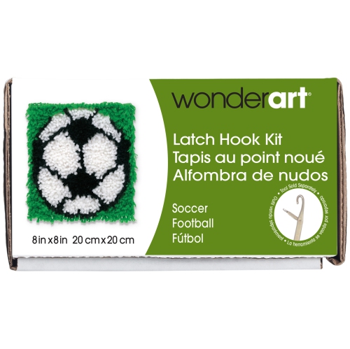 Crochets Wonderart Latch, 8 x 8 po, soccer