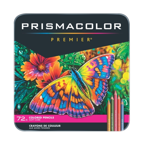 ENSEMBLE DE 72 BOÎTES MÉTALLIQUES COULEUR À CRAYONS PREMIER DE PRISMACOLOR