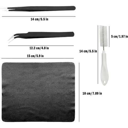 Dolaer Computer Cleaning Kit, 19 in 1 Multi-Purpose Brushes Anti Static Brushes Clothes for Computer Printer Car Player