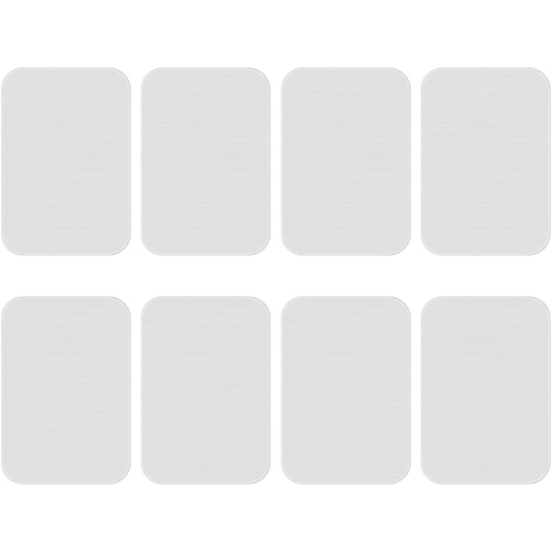 [8 Pack] Magnetic Car Mount Holder Metal Plate, 58X40mm Rectangle Universal Replacement Mount Metal Plate Kit with Adhesive for Magnetic Car Mount