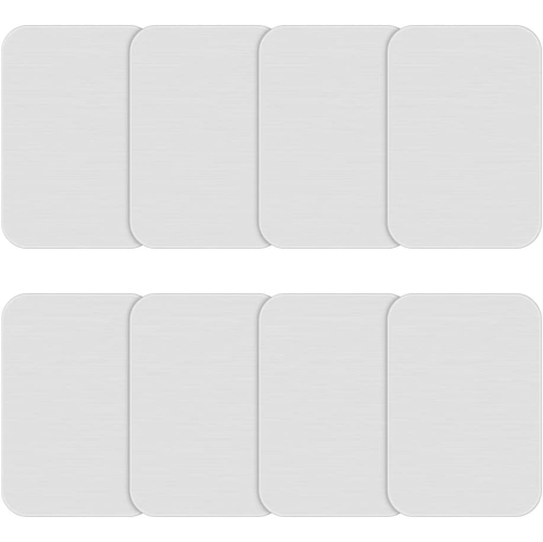 [8 Pack] Magnetic Car Mount Holder Metal Plate, 58X40mm Rectangle Universal Replacement Mount Metal Plate Kit with Adhesive for Magnetic Car Mount