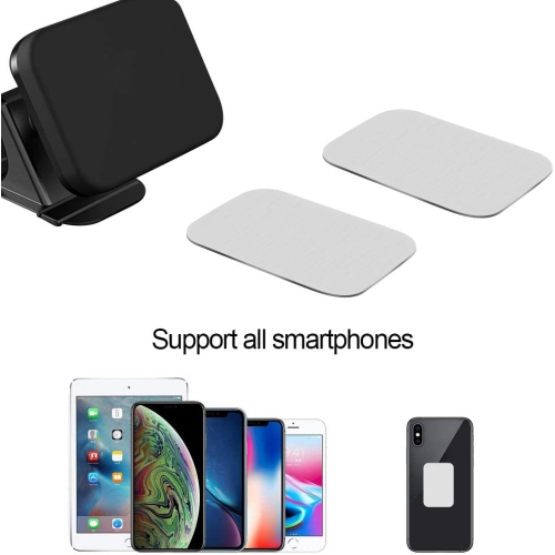 [8 Pack] Magnetic Car Mount Holder Metal Plate, 58X40mm Rectangle Universal Replacement Mount Metal Plate Kit with Adhesive for Magnetic Car Mount