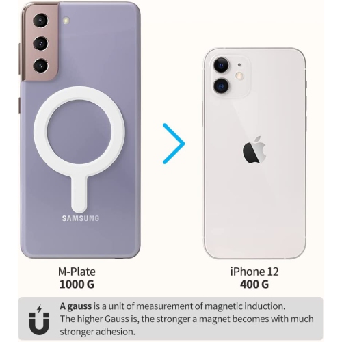 Magnetic Sticker for All Smartphones & iPhone Series, Strong Magnet Stickers for iPhone 13 Series Compatible with MagSafe Accessories and Qi Wireless