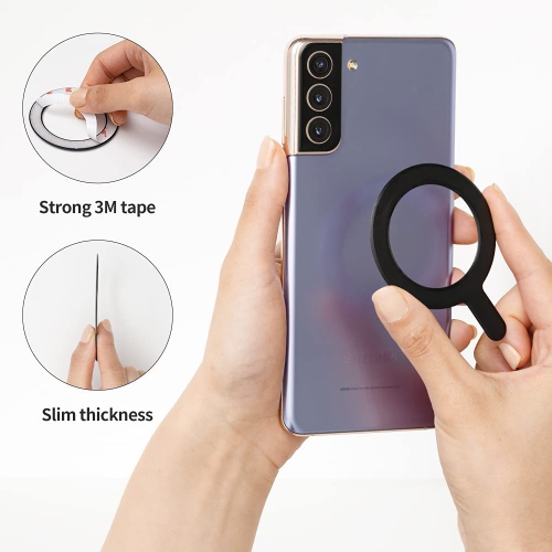 Magnetic Sticker for All Smartphones & iPhone Series, Strong Magnet Stickers for iPhone 13 Series Compatible with MagSafe Accessories and Qi Wireless