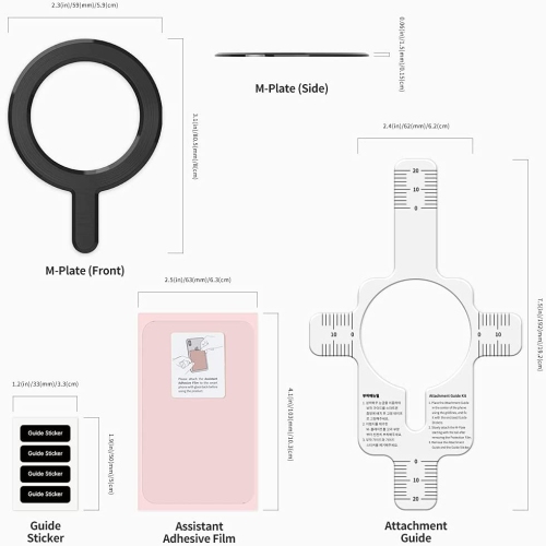 Magnetic Sticker for All Smartphones & iPhone Series, Strong Magnet Stickers for iPhone 13 Series Compatible with MagSafe Accessories and Qi Wireless