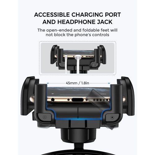 Cell Phone Holder for Car, CD Slot Car Phone Mount, One Button Release Easy Installation CD Player Car Phone Holder Mount Compatible with iPhone 13