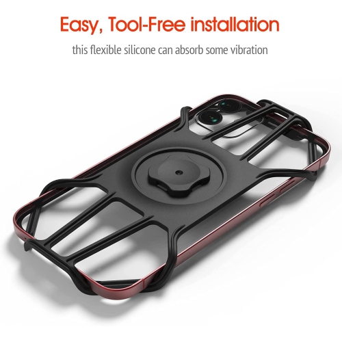 Universal Phone Silicone Adapter - Quick Attach Your Cellphone to Any Bike Mount / Car Phone Holder / Armband / Belt Clip