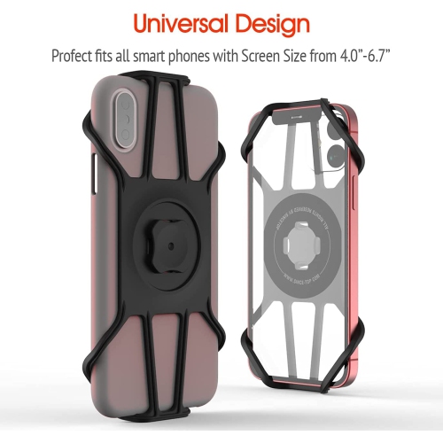 Universal Phone Silicone Adapter - Quick Attach Your Cellphone to Any Bike Mount / Car Phone Holder / Armband / Belt Clip
