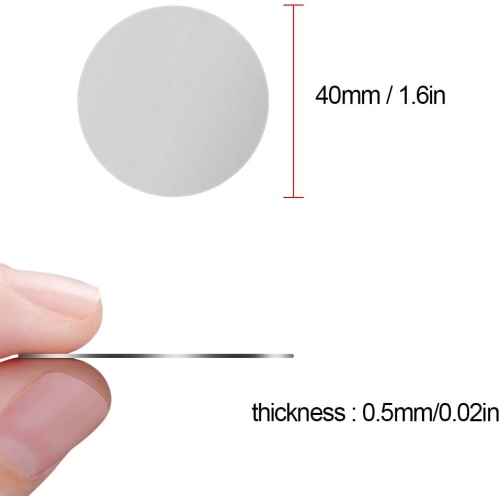 [8 Pack] Magnetic Car Mount Holder Metal Plate, 40mm Round Universal Replacement Mount Metal Plate Kit with Adhesive for Magnetic Car Mount Cell