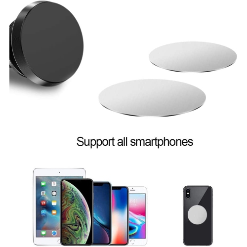 [8 Pack] Magnetic Car Mount Holder Metal Plate, 40mm Round Universal Replacement Mount Metal Plate Kit with Adhesive for Magnetic Car Mount Cell